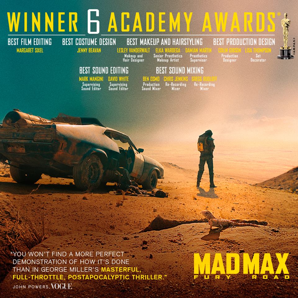 Mad Max: Fury Road Theatrical Poster. 2015 © Warner Bros. Entertainment.